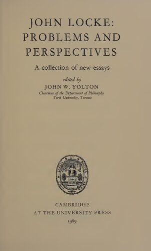 John Locke's Problems and Perspectives: A Collection of New Essays