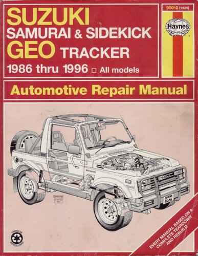 Samurai & Syderkick 86-96 Repair Manual