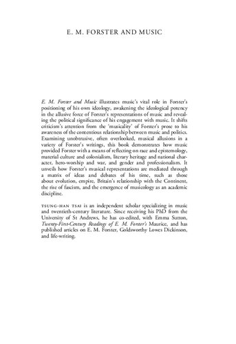 E.M. Forster and Music