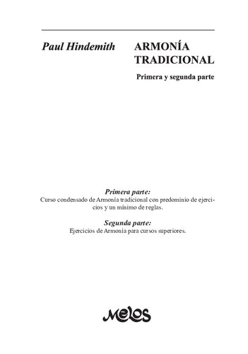 Armonía Tradicional: Primera y segunda parte
