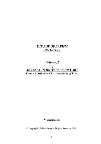 The Age of Papism (787 to 1453)