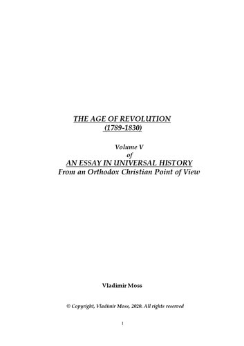 The Age of Revolution (1789-1830)