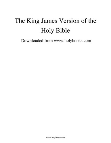 The King James Version of the Holy Bible