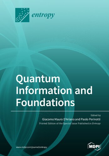 Quantum Information and Foundations.