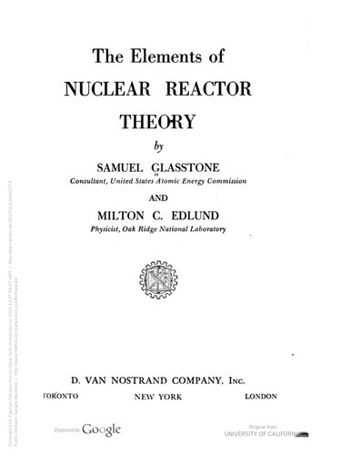 The Elements of Nuclear Reactor Theory
