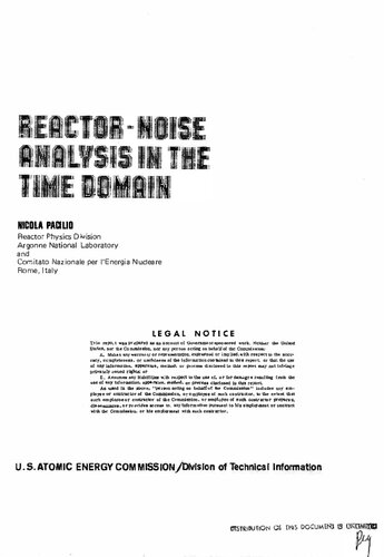 Reactor-Noise Analysis in the Time Domain (TID-24512)