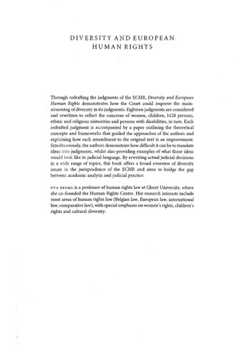 Diversity and European Human Rights: Rewriting Judgments of the ECHR