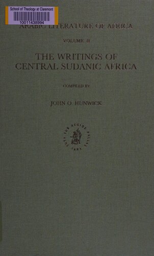 Arabic Literature of Africa: The writings of central Sudanic Africa