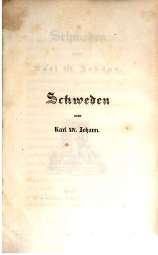 Schweden unter König Karl XIV. Johann