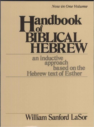 Handbook of Biblical Hebrew: An Inductive Approach Based on the Hebrew Text of Esther