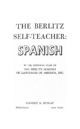 Berlitz Self Teacher Spanish