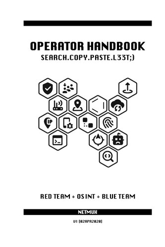 Operator Handbook: Red Team + OSINT + Blue Team Reference