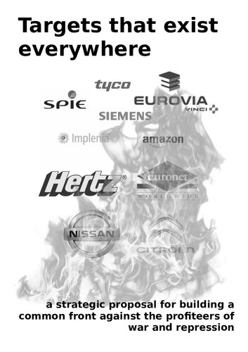 Targets that exist everywhere – a strategic proposal for building a common front against the profiteers of war and repression