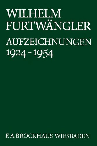 Aufzeichnungen 1924-1954