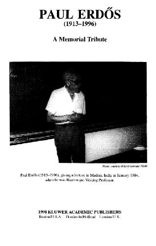 Analytic and Elementary Number Theory: A Tribute to Mathematical Legend Paul Erdos 