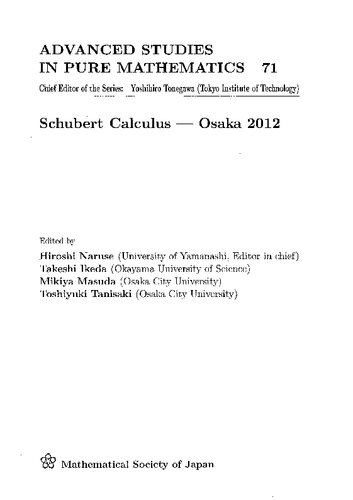 Schubert Calculus - Osaka 2012 (Collect)