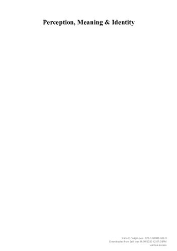 Perception, Meaning and Identity