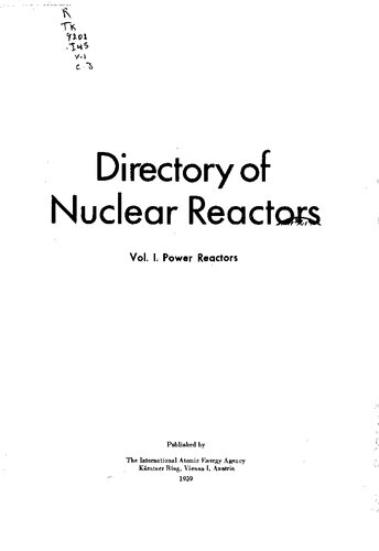 Directory of Nuclear Reactors, Volume 1. Power Reactors