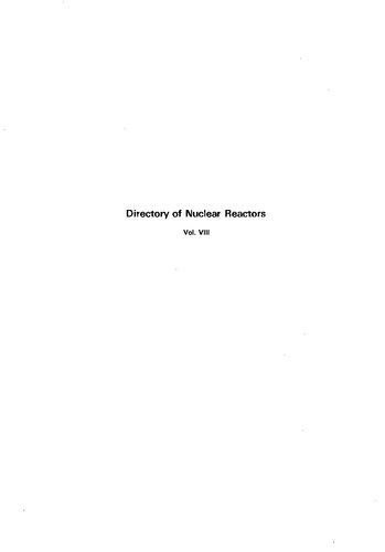 Directory of Nuclear Reactors