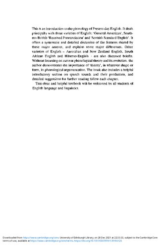 English Phonology: An Introduction