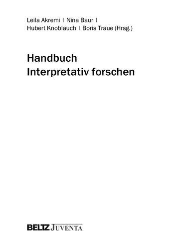 Handbuch Interpretativ forschen