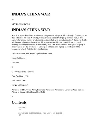 India's China War