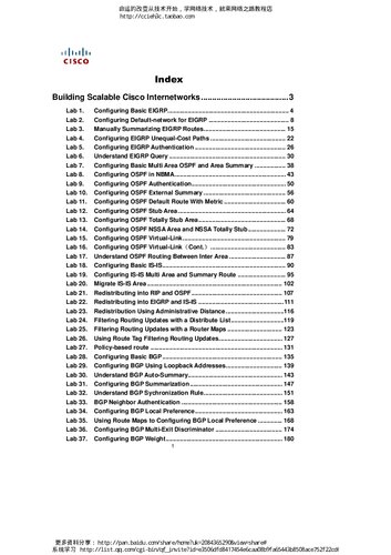 思科官方 CCNP 实验手册