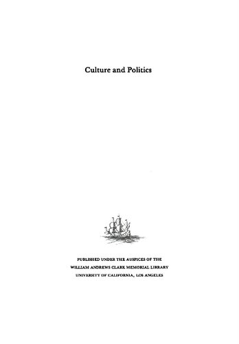 Culture and Politics: From Puritanism to the Enlightenment