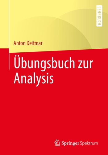 Übungsbuch zur Analysis