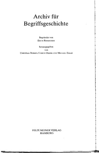 Eine Typologie der Formen der Begriffsgeschichte