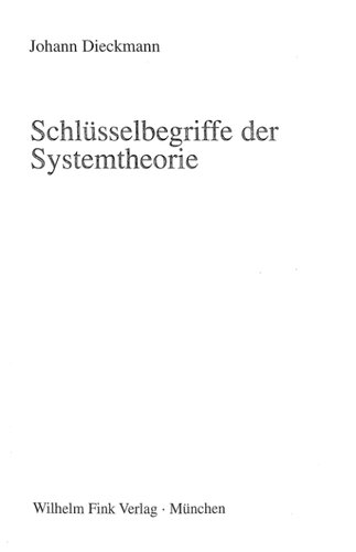 Schlüsselbegriffe der Systemtheorie