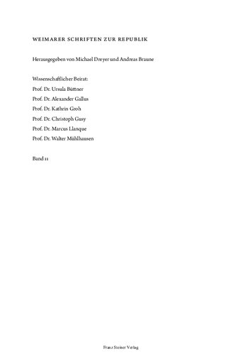 Weimar und die Neuordnung der Welt. Politik, Wirtschaft, Völkerrecht nach 1918