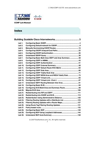 工大瑞普 CCNP 实验手册