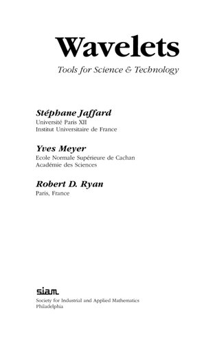 Wavelets. Tools for Science & Technology