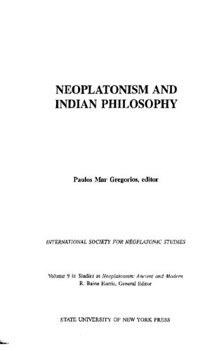 Neoplatonism and Indian Philosophy