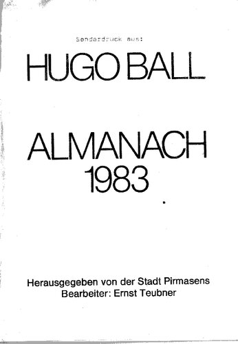 Theoretischer Anarchismus und „Imitatio Christi“: Zur Bedeutung der Einflussnahme Michail Bakunins auf das Werk Hugo Balls