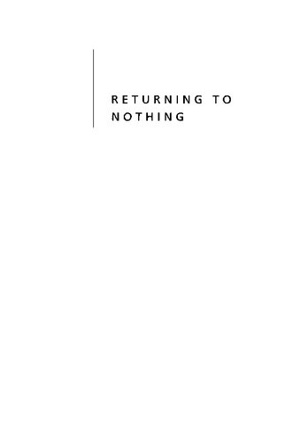 Returning to Nothing. The Meaning of Lost Spaces