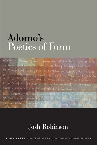 Adorno's Poetics of Form