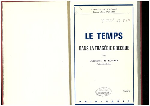 Le temps dans la tragédie grecque