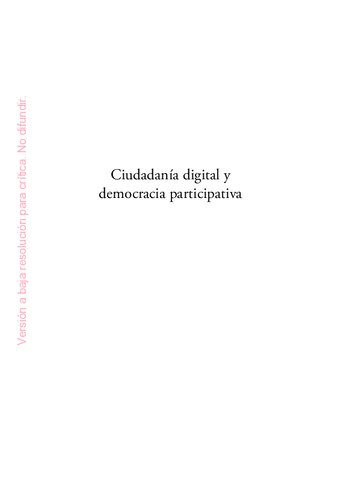 Ciudadanía digital y democracia participativa