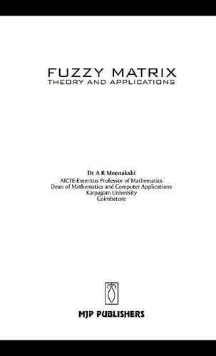 Fuzzy Matrix Theory and Aplications