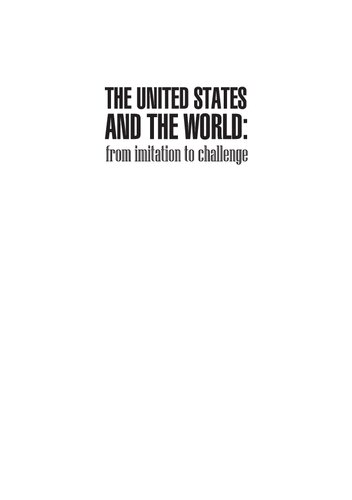 The United States and the World: From Imitation to Challenge
