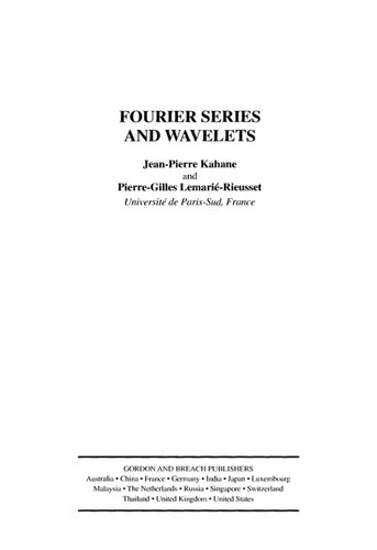 Fourier Series and Wavelets