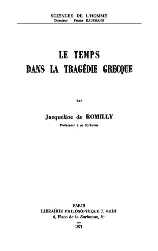 Le temps dans la tragédie grecque