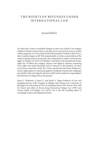 The Rights of Refugees under International Law