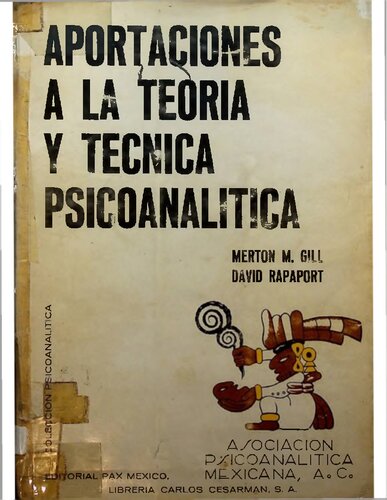 Aportaciones a la teoría y técnica psicoanalítica