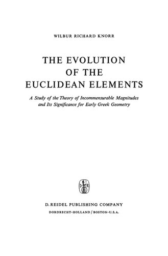 The evolution of the euclidean elements