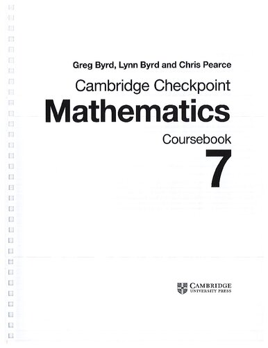 Cambridge Checkpoint Mathematics Coursebook 7