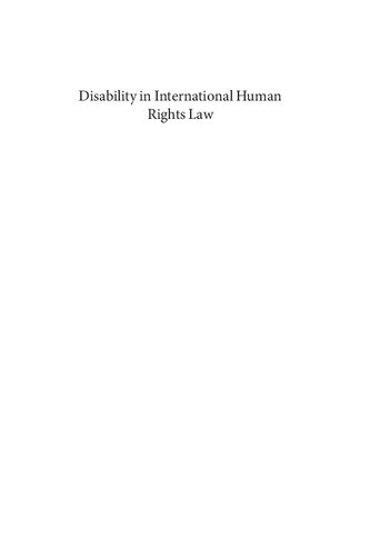 Disability in International Human Rights Law