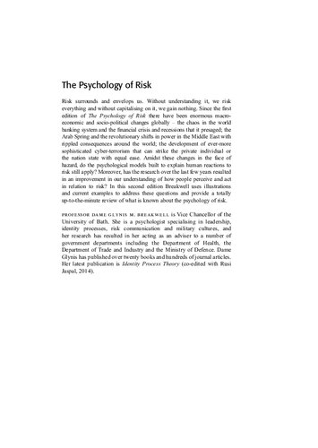 The Psychology of Risk